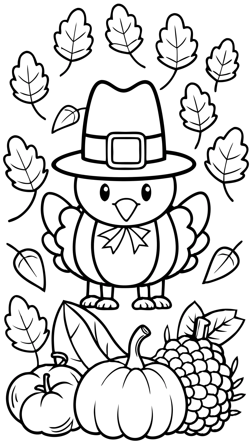 coloriages de Thanksgiving pour les enfants gratuitement imprimables